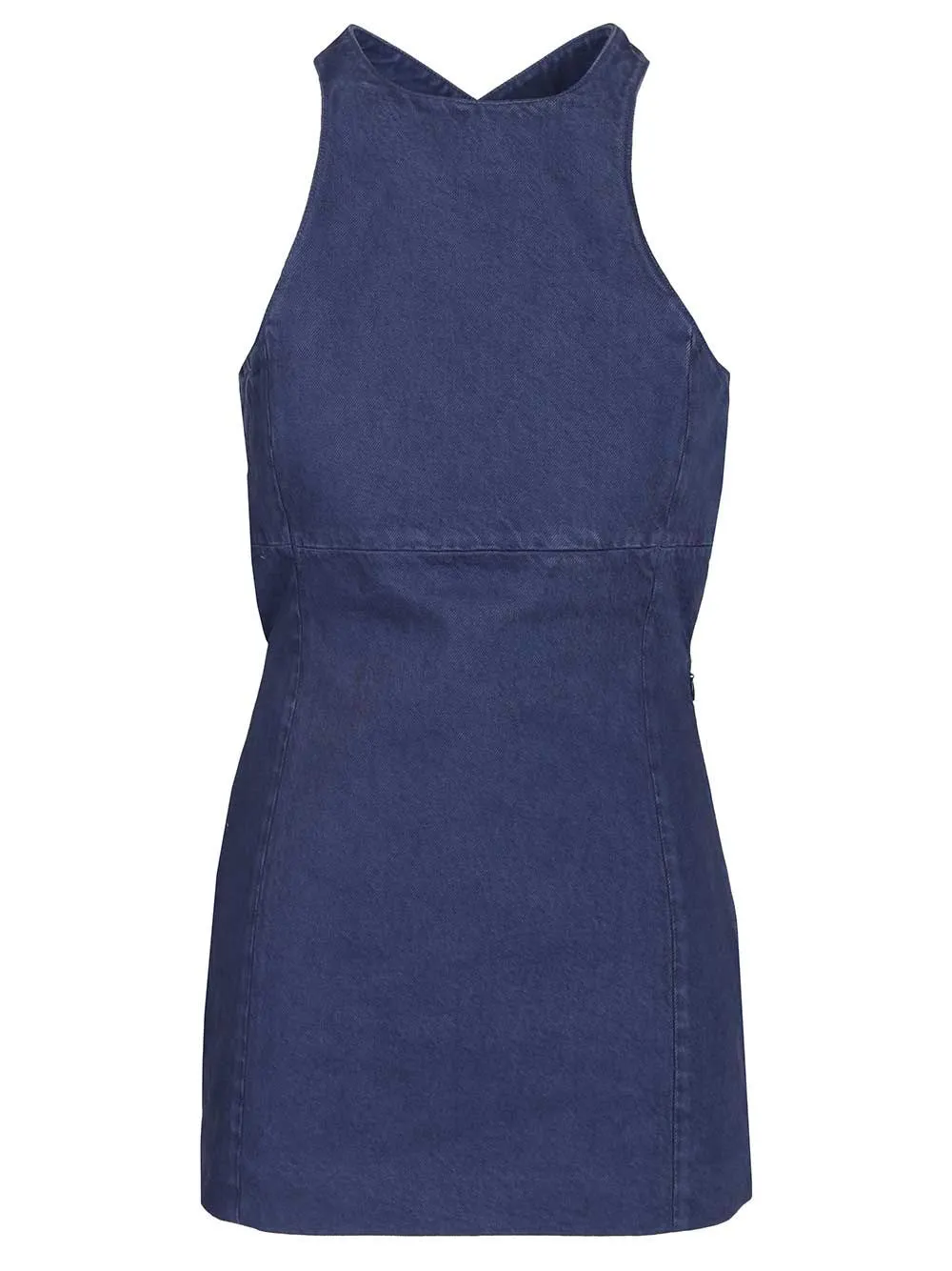 Gabardine Mini Dress Blue sold by Wanan Luxury