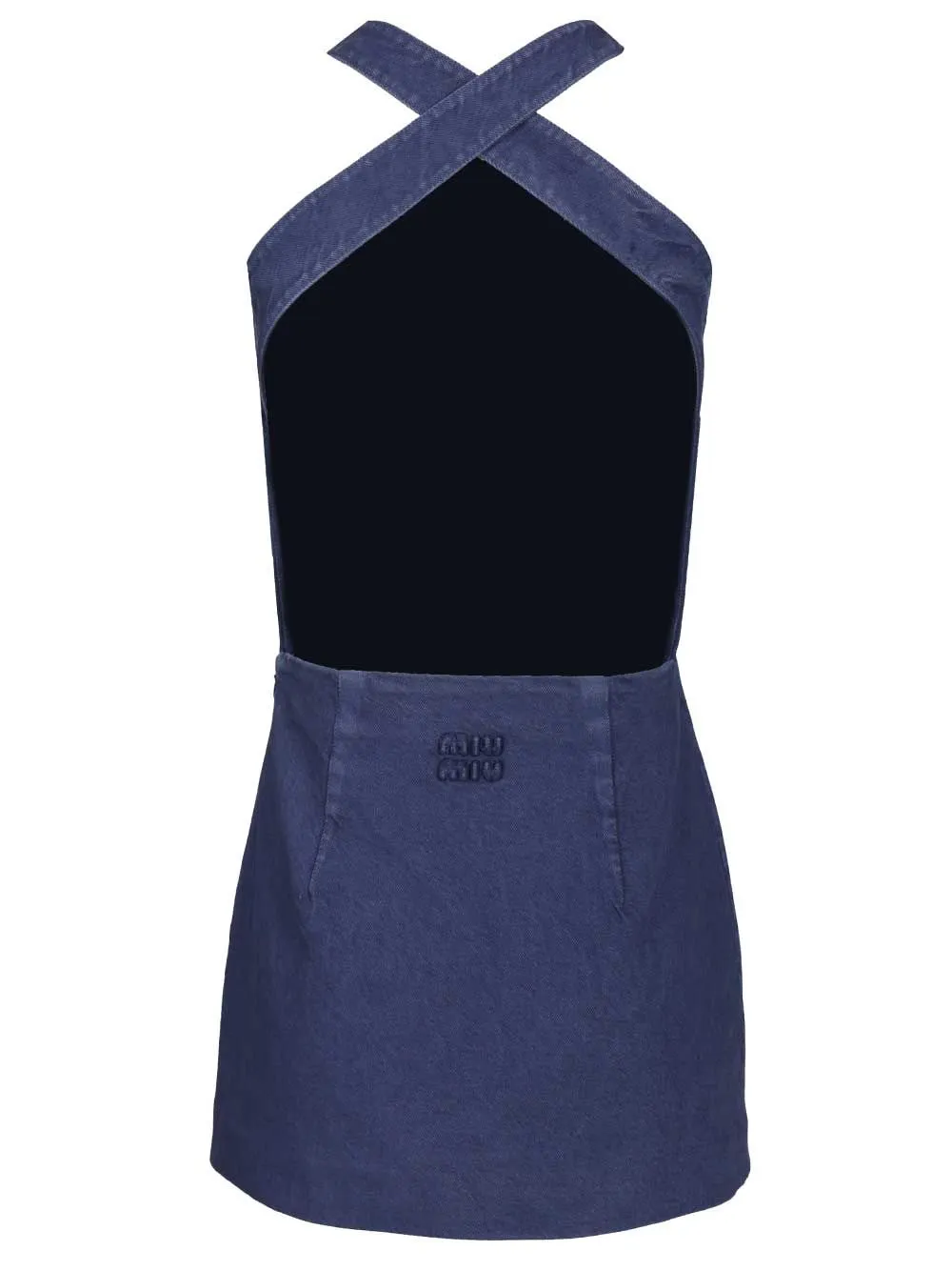 Gabardine Mini Dress Blue sold by Wanan Luxury product image thumbnail 2