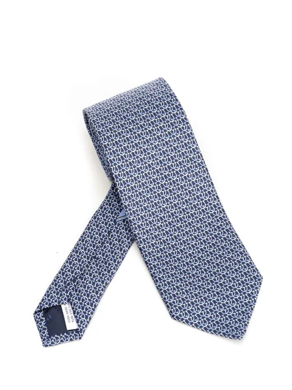 Silk Tie Blue made by Salvatore Ferragamo