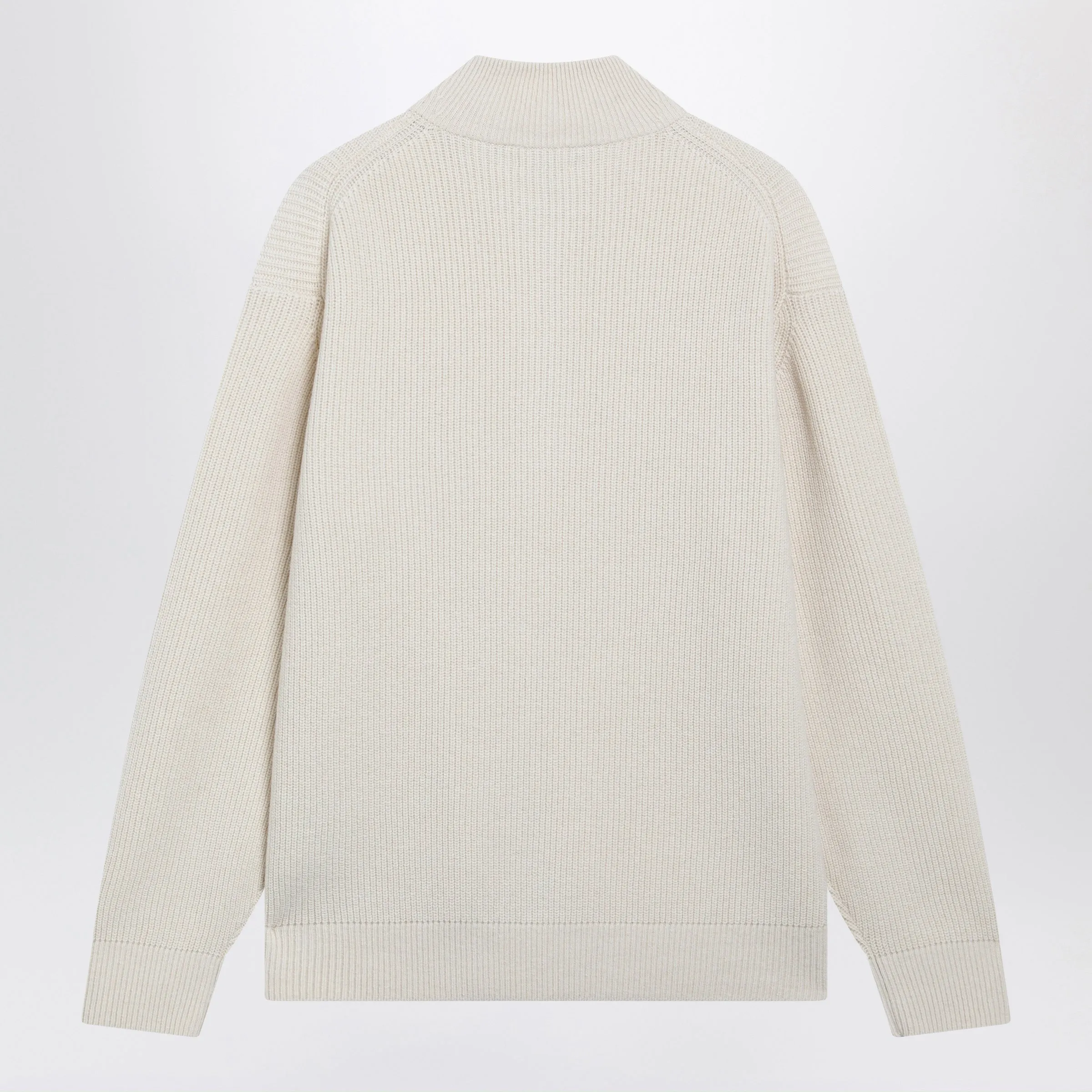 Ivory Half-Zip Sweater In Wool Blend sold by Wanan Luxury product image thumbnail 2