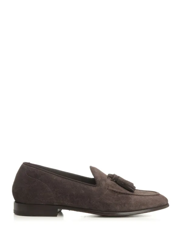 Suede Moccasin Loafers Brown made by Wanan Luxury