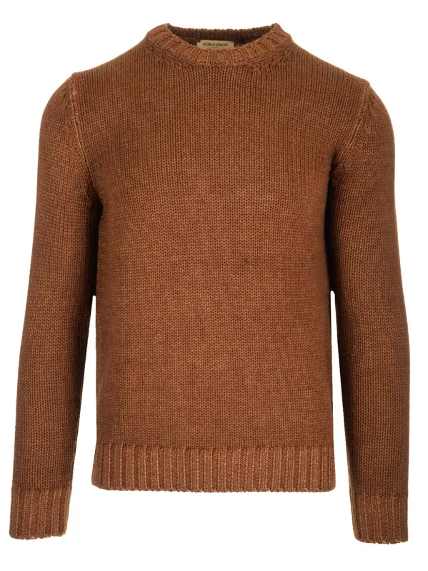Merino Wool Sweater Knitwear Brown made by Wanan Luxury