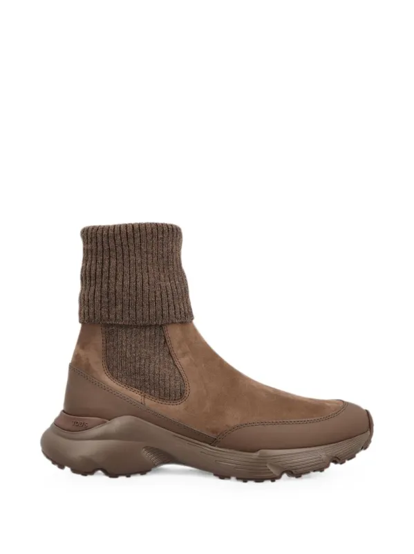 Leather Knitted Chelsea Boots made by Tod's