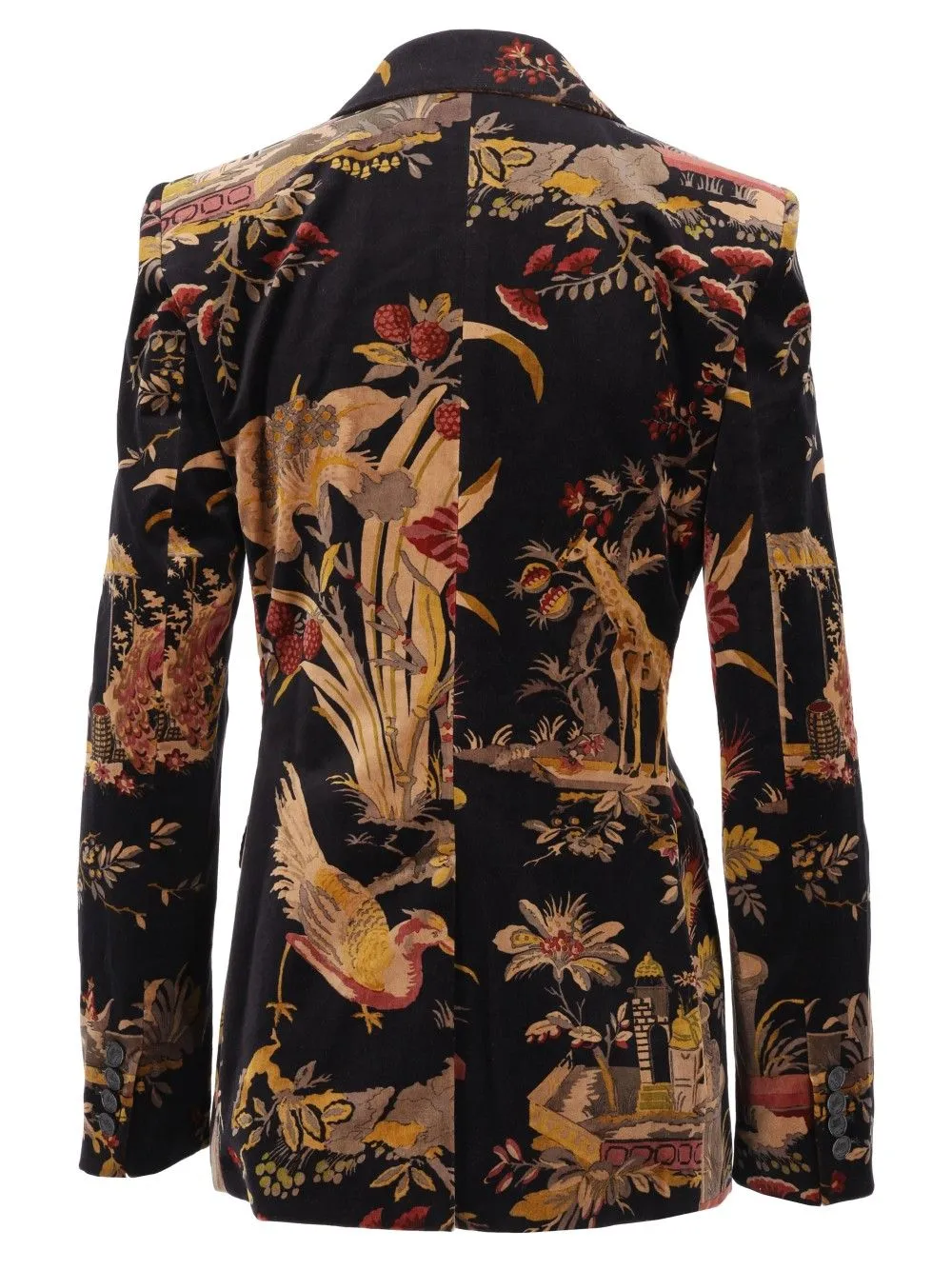 Printed Velvet Double Breasted Blazer Jackets Multicolor sold by Wanan Luxury product image thumbnail 2