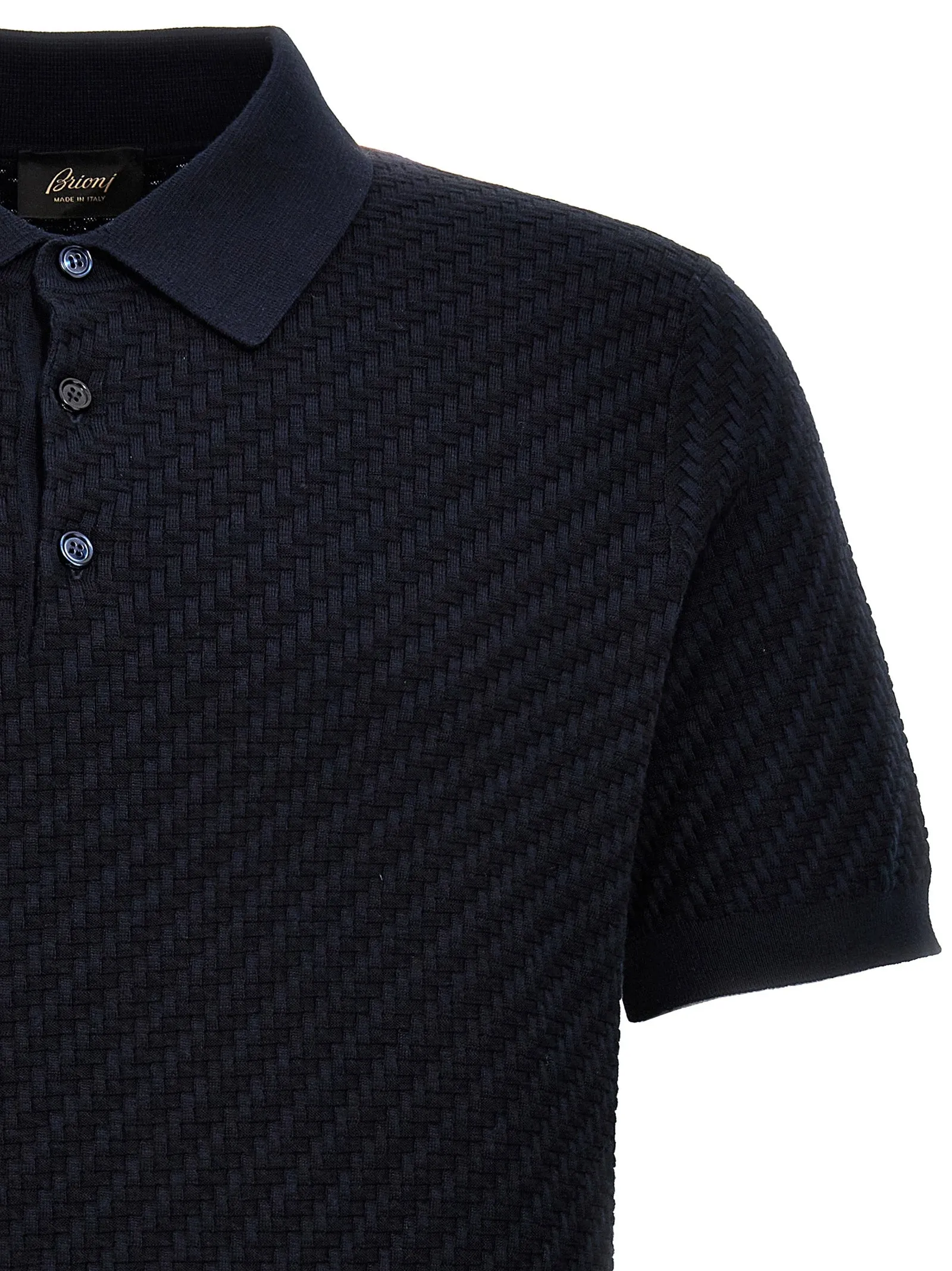 Woven Knit Shirt Polo Blue sold by Wanan Luxury product image thumbnail 3