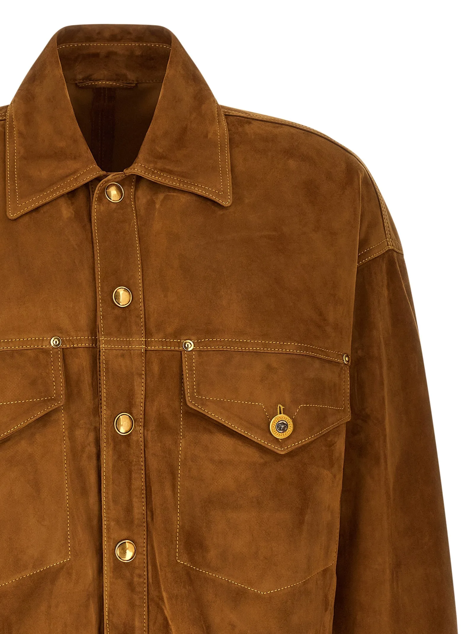 Suede Blouson Puffer Jackets Brown sold by Wanan Luxury product image thumbnail 3