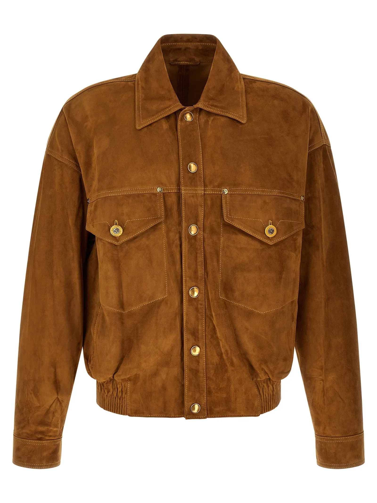 Suede Blouson Puffer Jackets Brown sold by Wanan Luxury