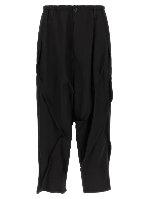 Tuck Pants Black made by Yohji Yamamoto