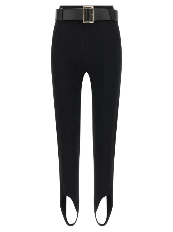 With Stirrup And Belt Leggings Black made by Self-Portrait