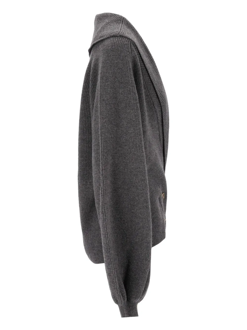 Cardigan Collo A Scialle Knitwear Grey sold by Wanan Luxury product image thumbnail 3
