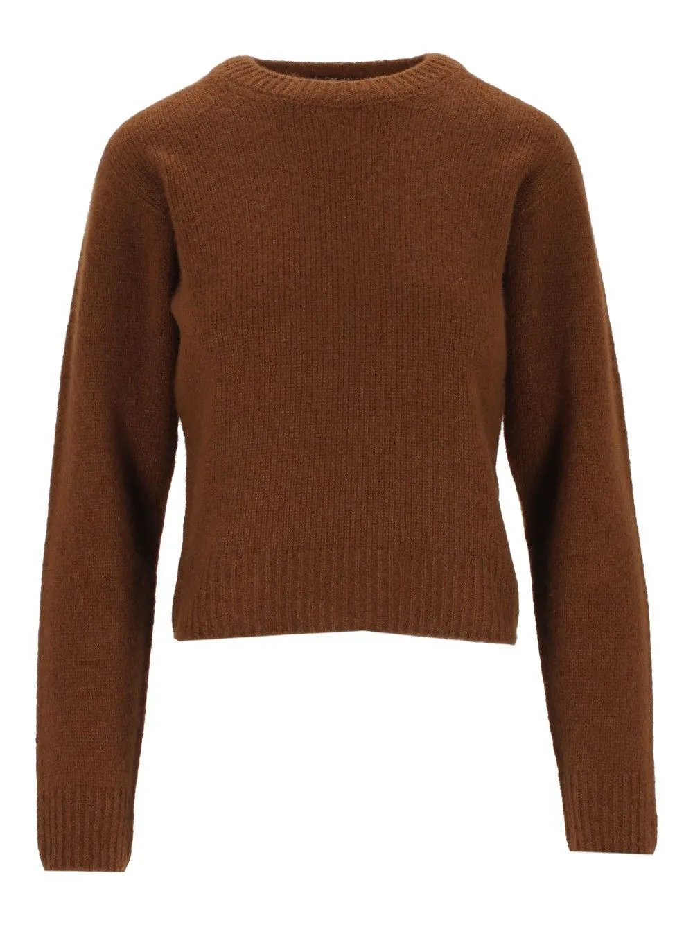 Seamless Ultrasoft Cashmere Silk - 5gg Classic Crewneck Knitwear Brown sold by Wanan Luxury
