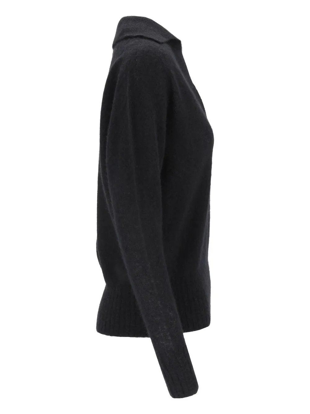 Seamless Ultrasoft Cashmere Silk - 5gg & 6gg Polo Knitwear Black sold by Wanan Luxury product image thumbnail 3