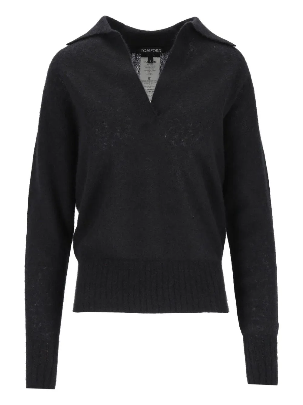 Seamless Ultrasoft Cashmere Silk - 5gg & 6gg Polo Knitwear Black sold by Wanan Luxury