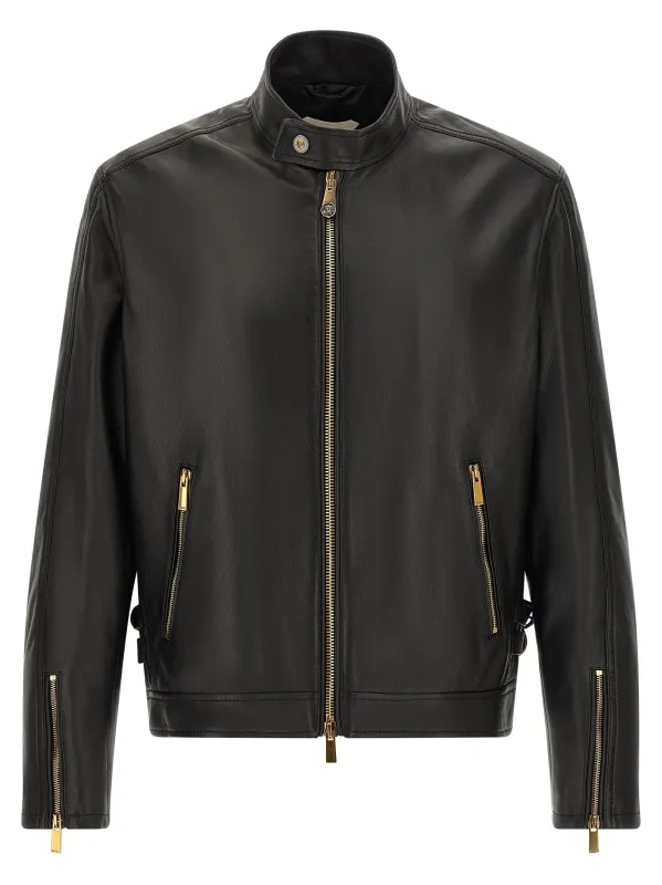 Biker Jacket Black made by Versace