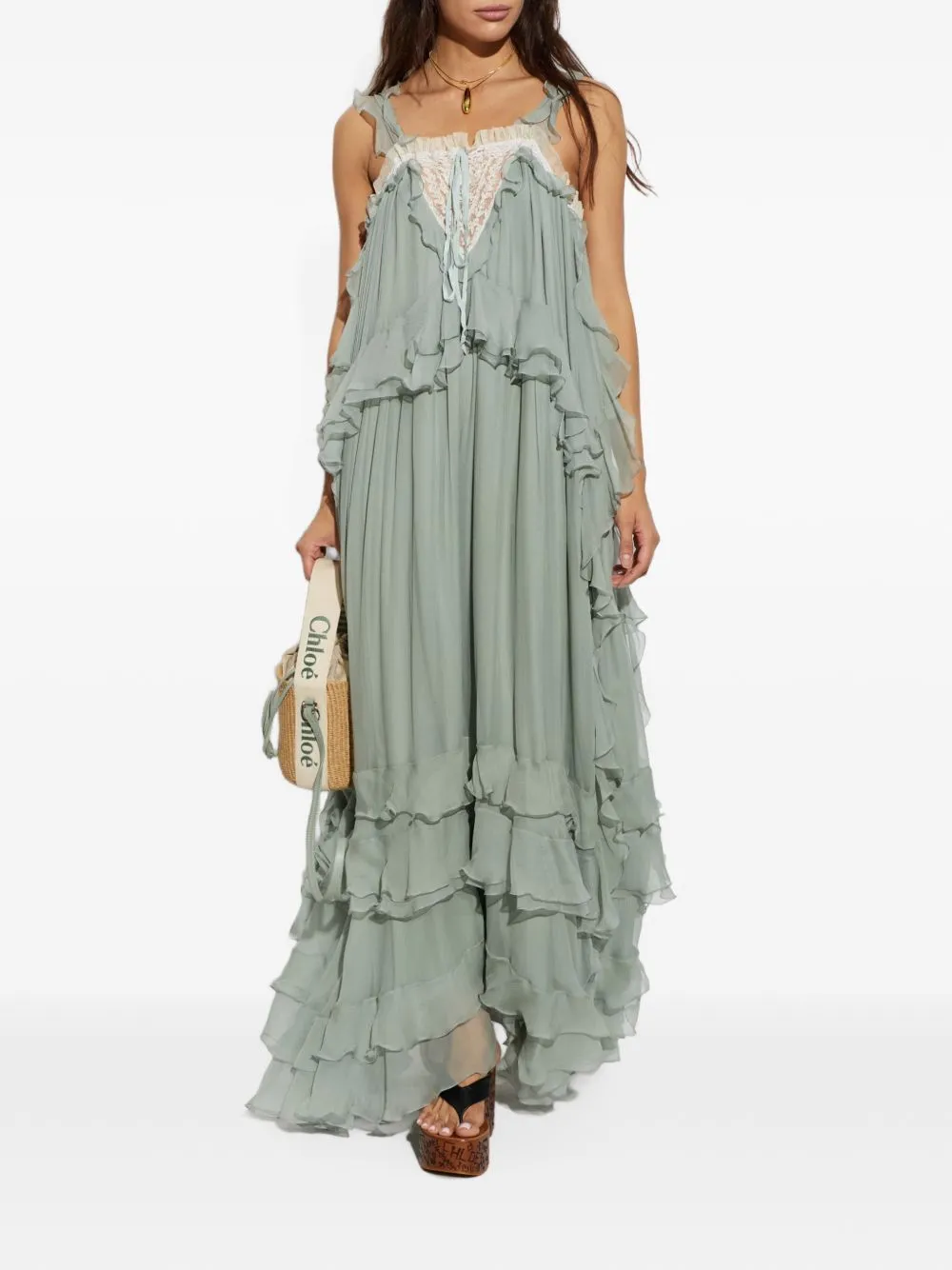 Silk Maxi Dress sold by Wanan Luxury product image thumbnail 4