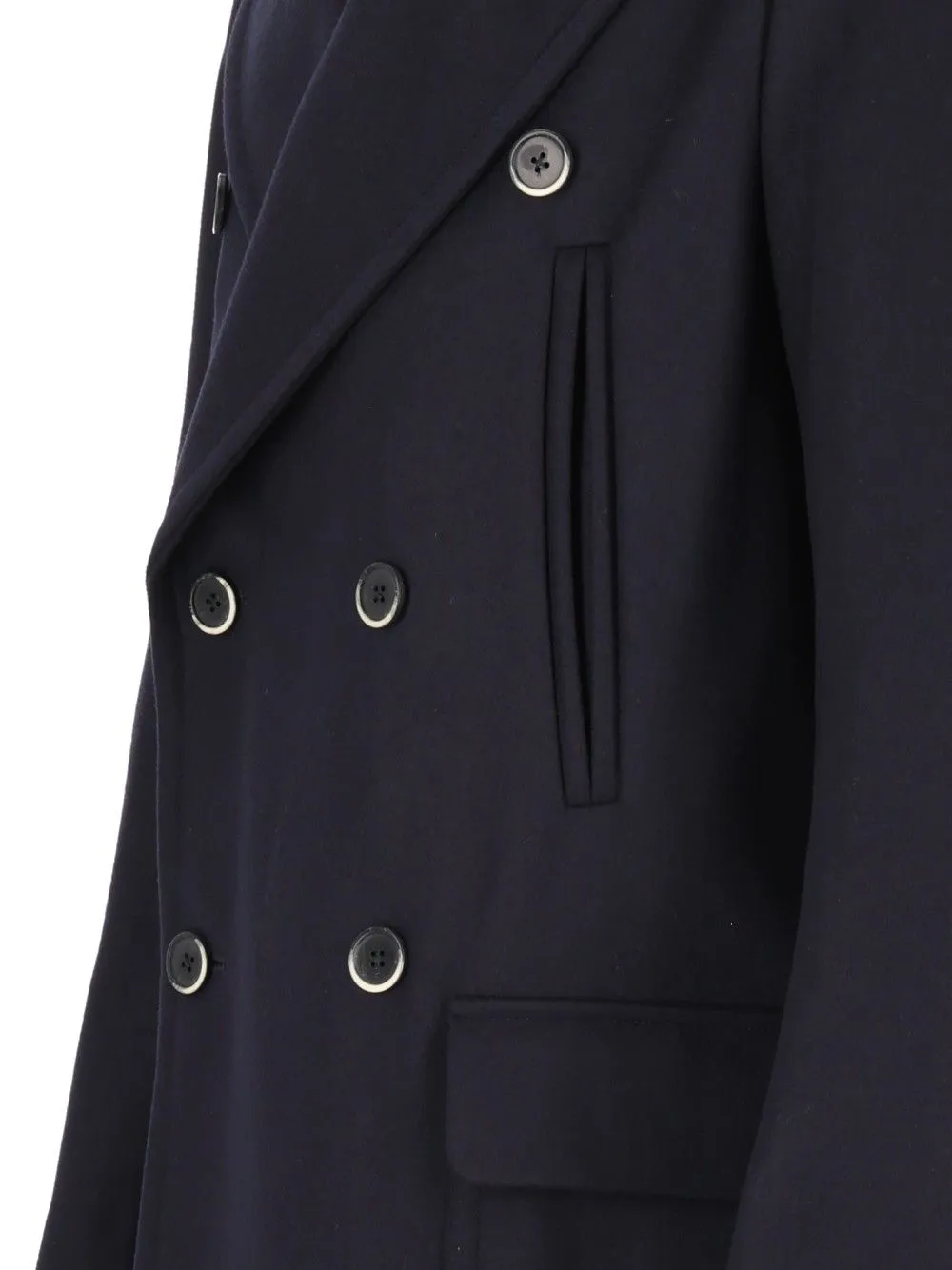 Cappotto Navale Caramal 75 Lana 25 Poliammide Coats Blue sold by Wanan Luxury product image thumbnail 5