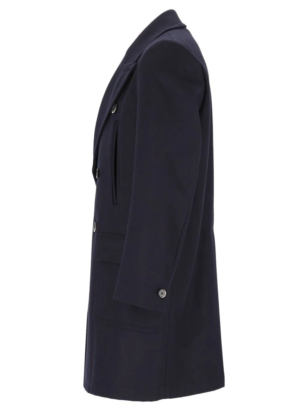 Cappotto Navale Caramal 75 Lana 25 Poliammide Coats Blue sold by Wanan Luxury product image thumbnail 3