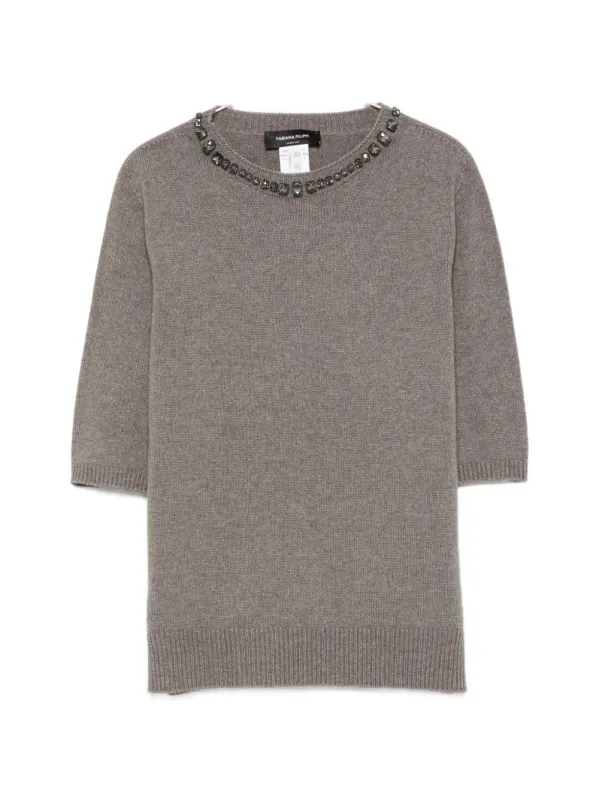 Wool Crewneck Sweater made by Fabiana Filippi