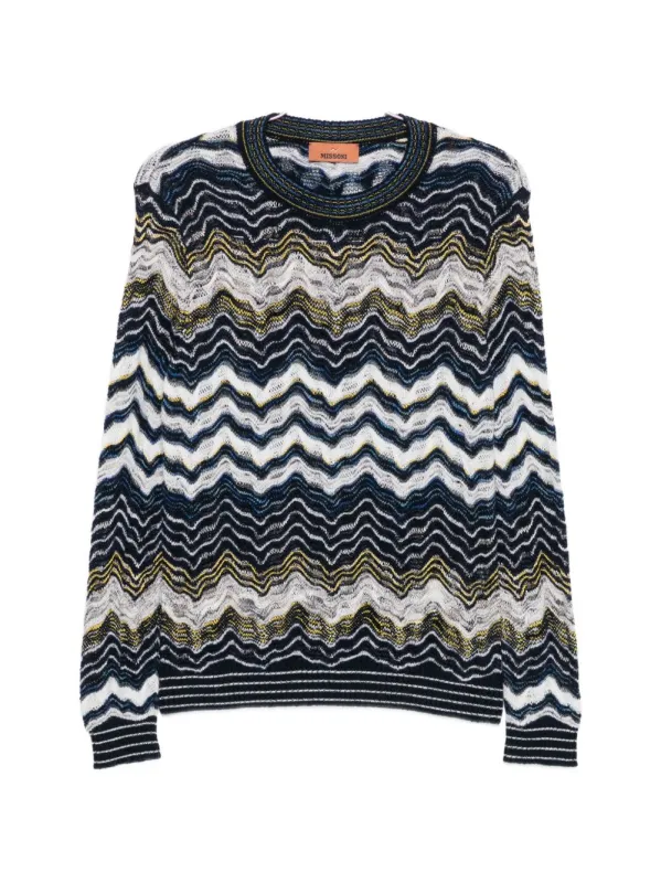 Zig Zag Motif Wool Sweater made by Missoni