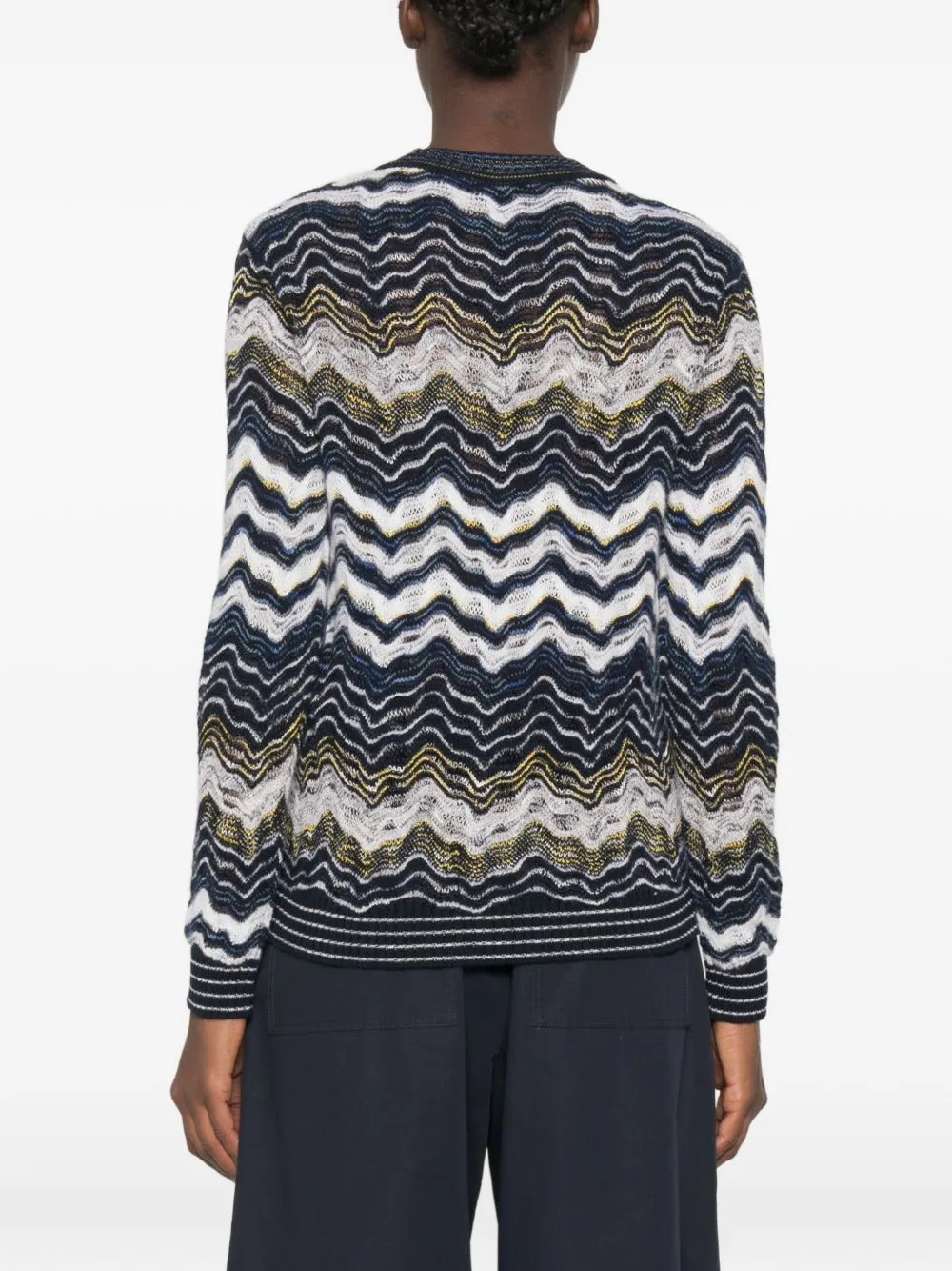 Zig Zag Motif Wool Sweater sold by Wanan Luxury product image thumbnail 5
