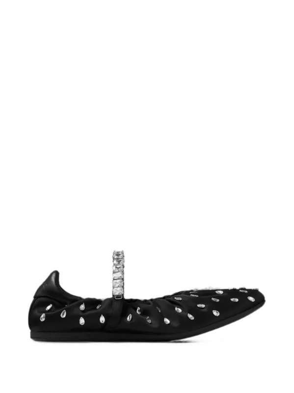 Jade Leather Ballets made by Jimmy Choo