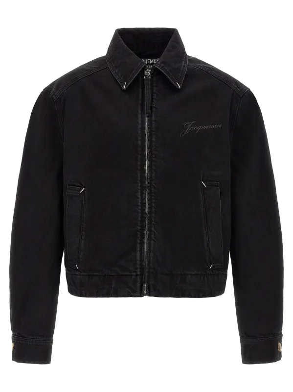 La Veste De-NîMes Canevas Puffer Jackets Black made by Jacquemus