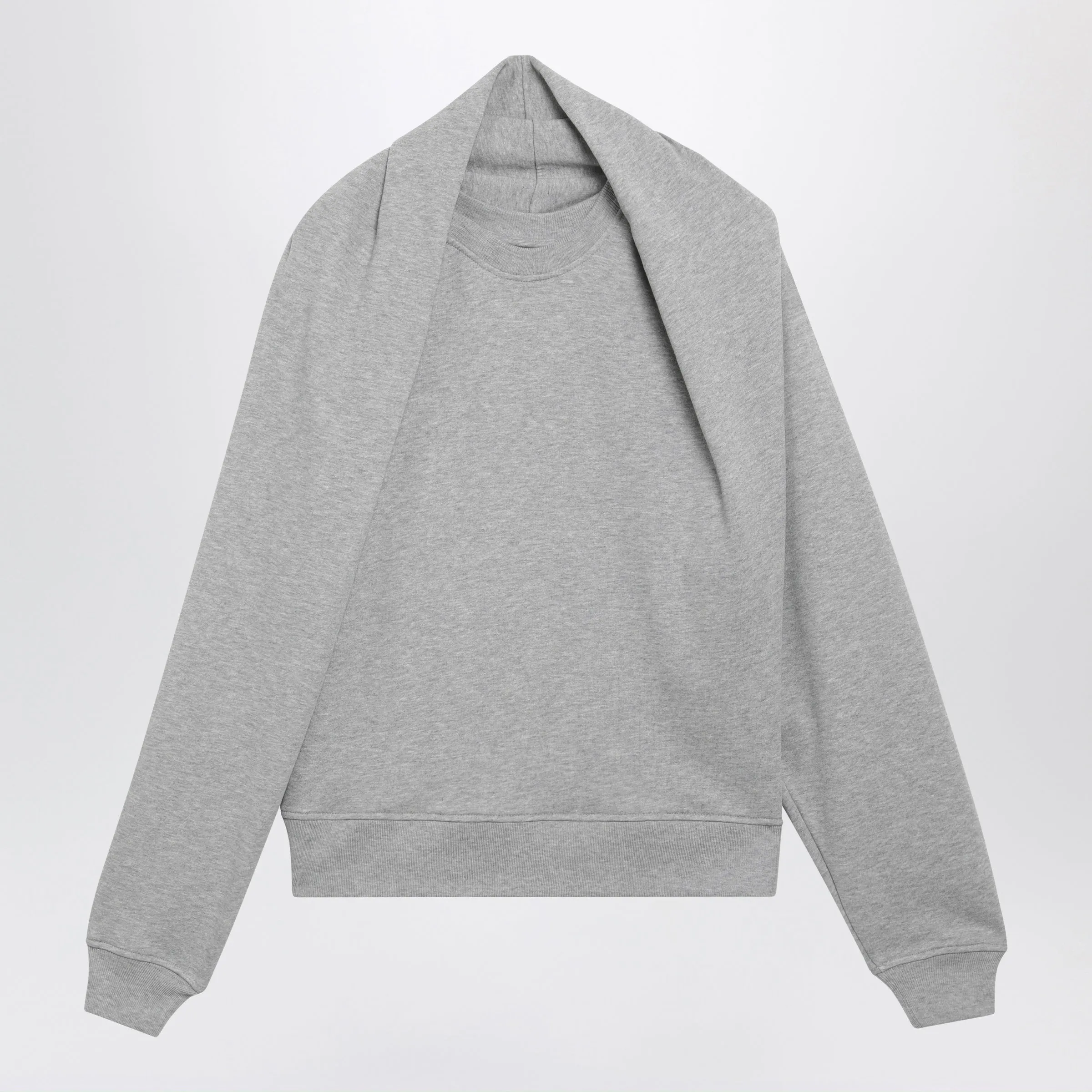 Mélange Grey Cotton Sweatshirt sold by Wanan Luxury