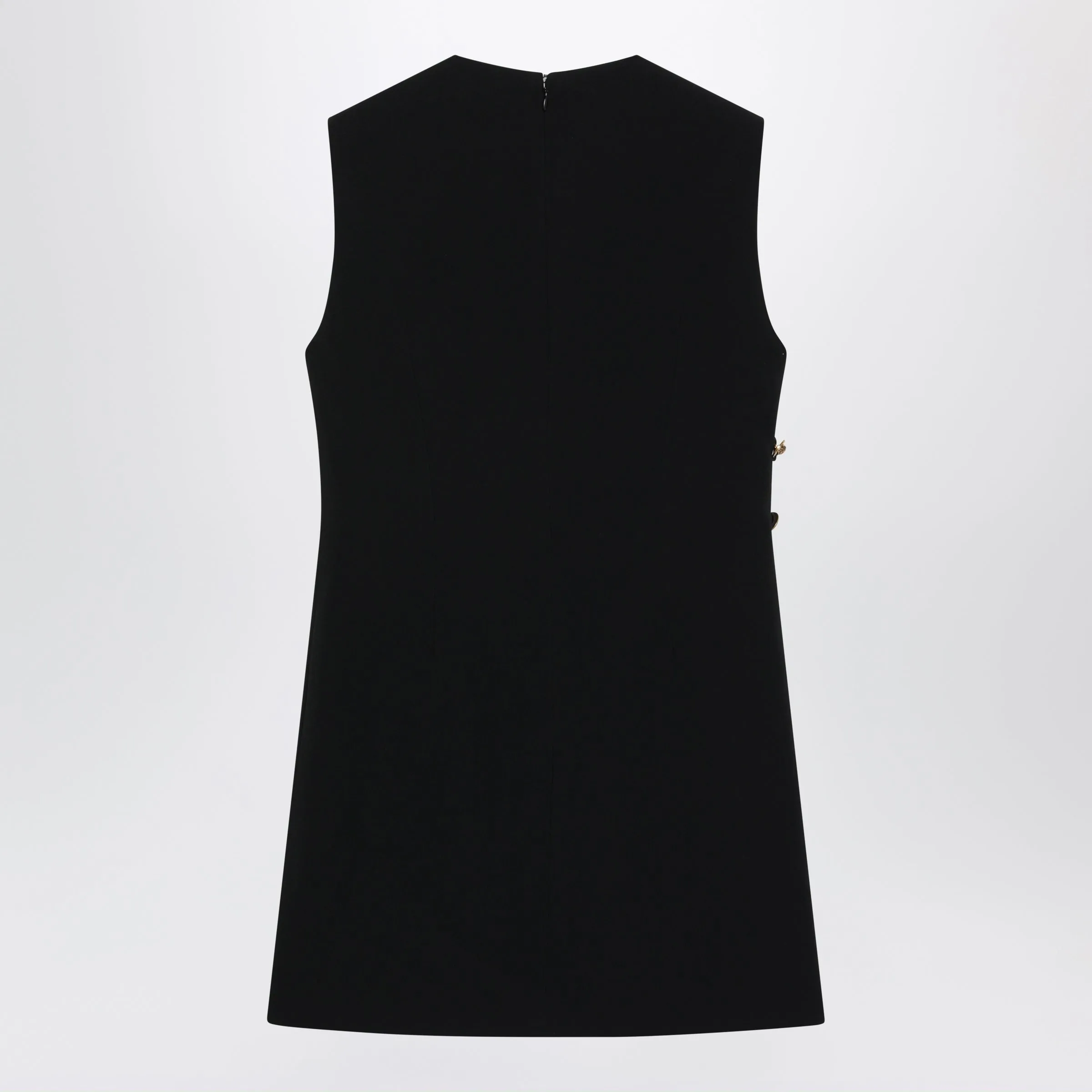 Black Sleeveless Mini Dress In Stretch Viscose sold by Wanan Luxury product image thumbnail 2