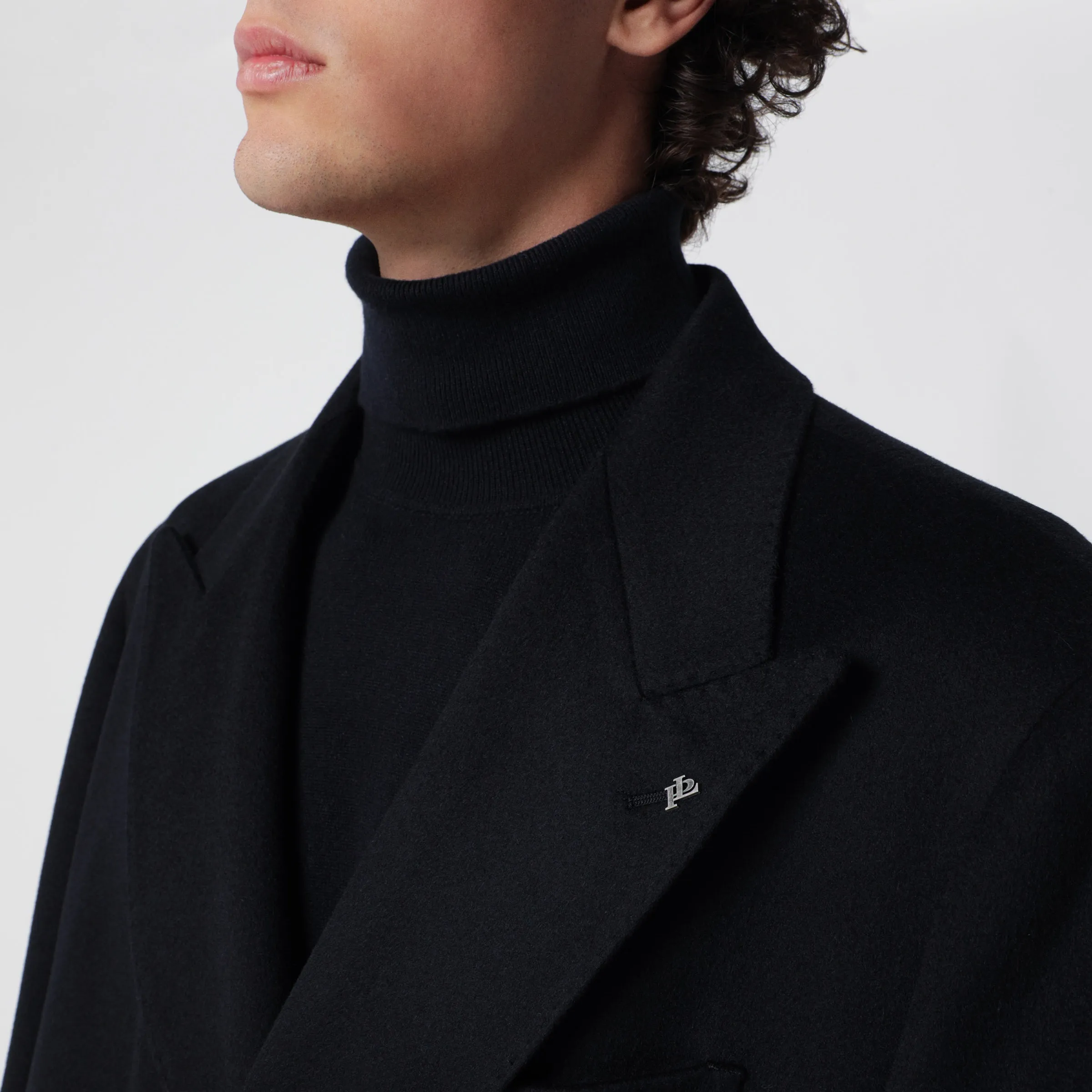 Blue Double-Breasted Wool Coat sold by Wanan Luxury product image thumbnail 2