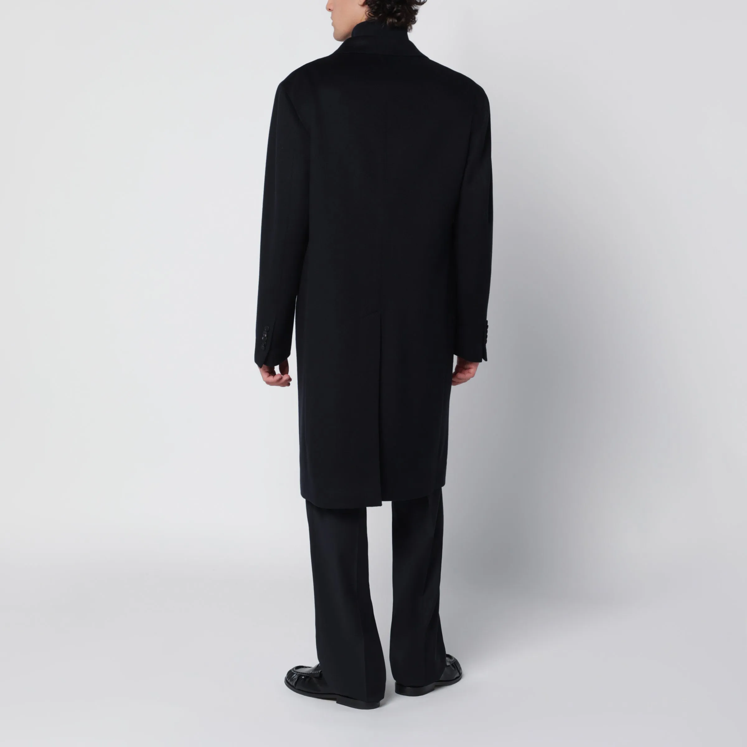 Blue Double-Breasted Wool Coat sold by Wanan Luxury product image thumbnail 3
