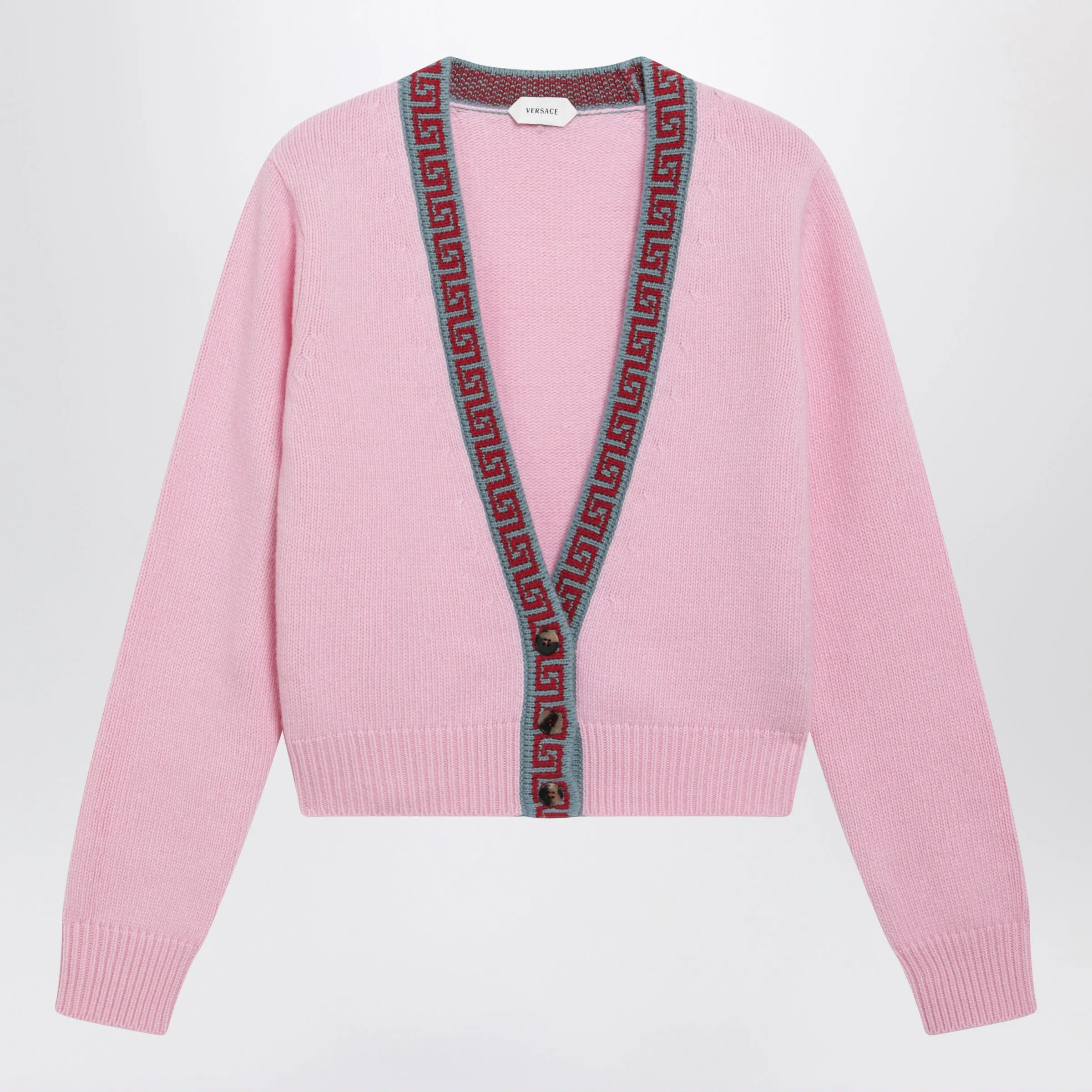 Pink Cardigan In Wool And Cashmere sold by Wanan Luxury