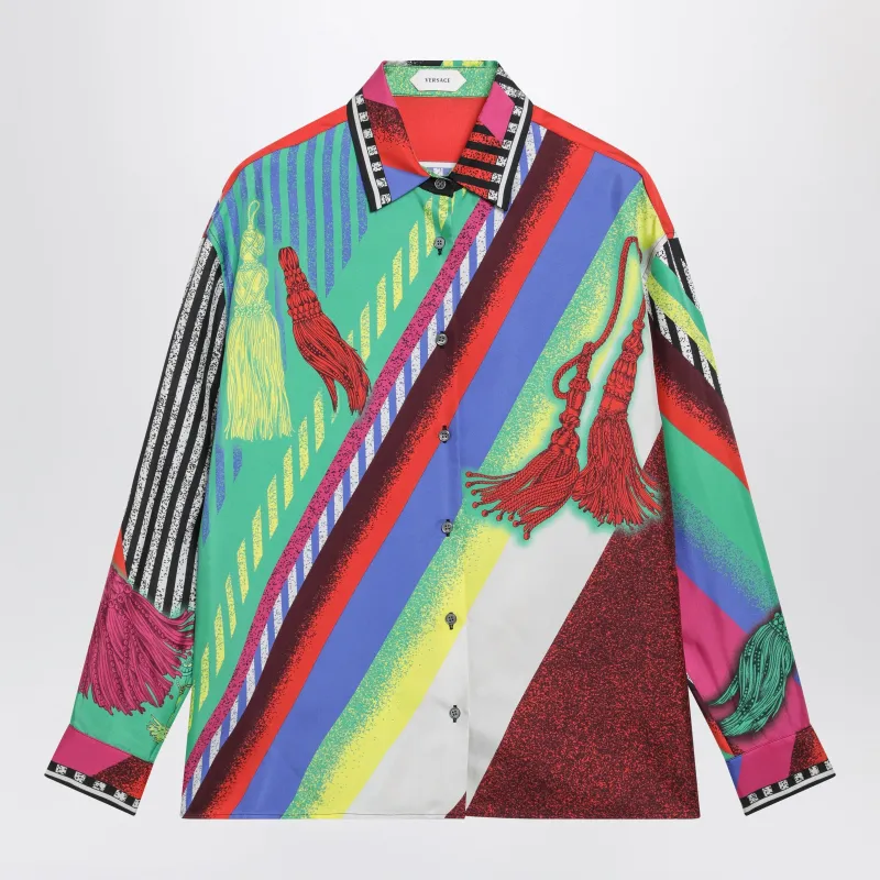 Formula 6 Multicolored Silk Twill Shirt made by Versace