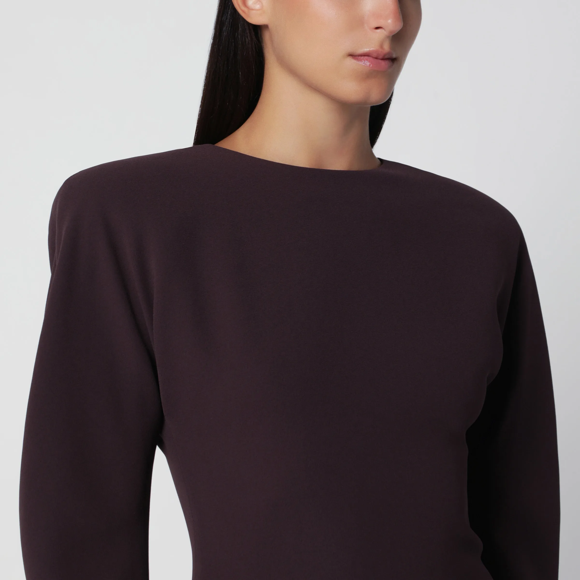 Rouge Noir Midi Dress With Rounded Shoulders sold by Wanan Luxury product image thumbnail 2