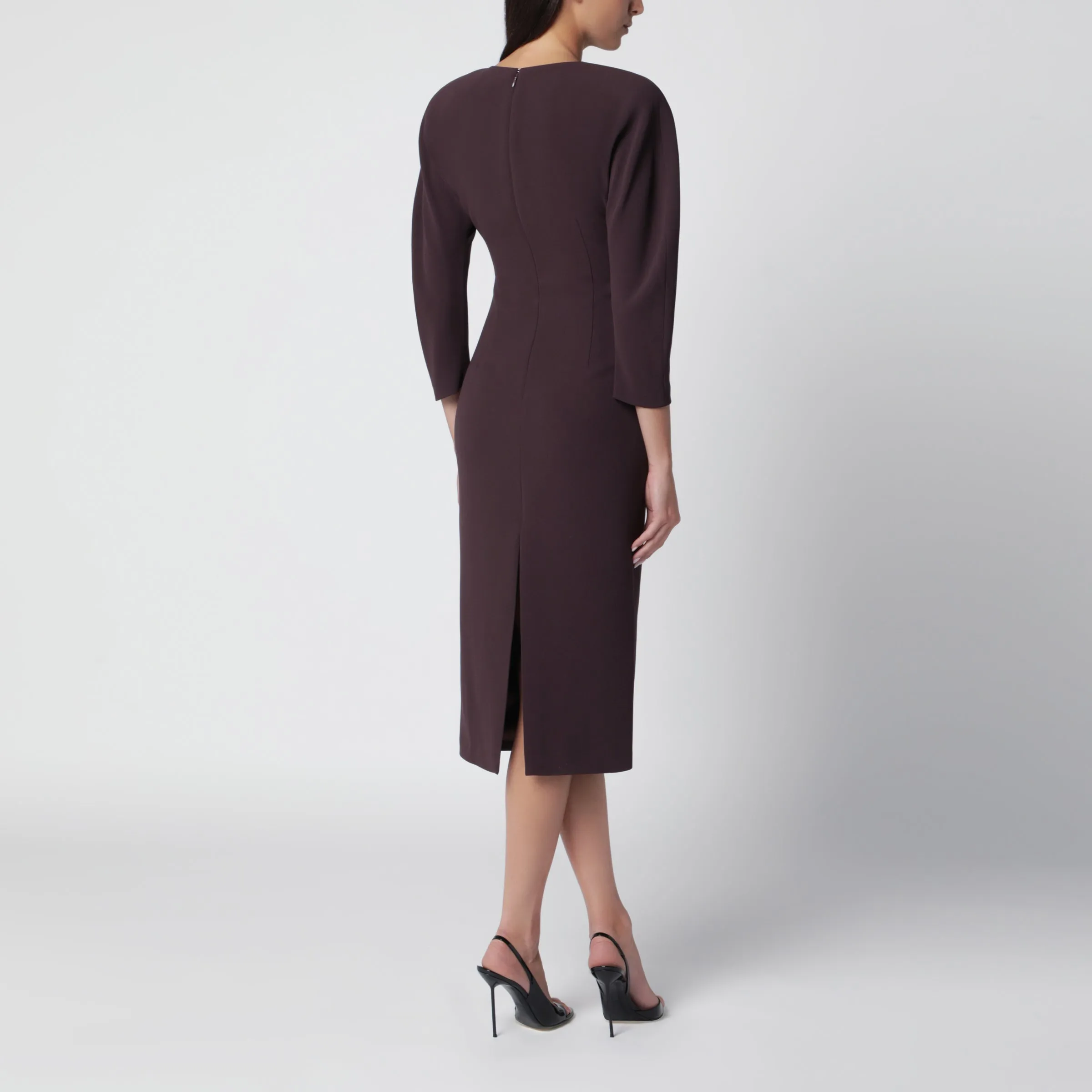 Rouge Noir Midi Dress With Rounded Shoulders sold by Wanan Luxury product image thumbnail 3