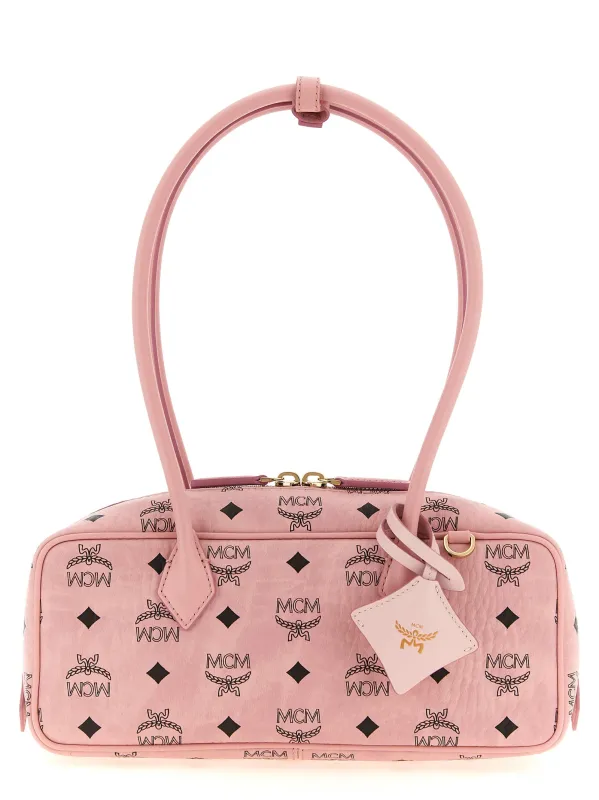Aren East West Shoulder Bags Pink made by MCM