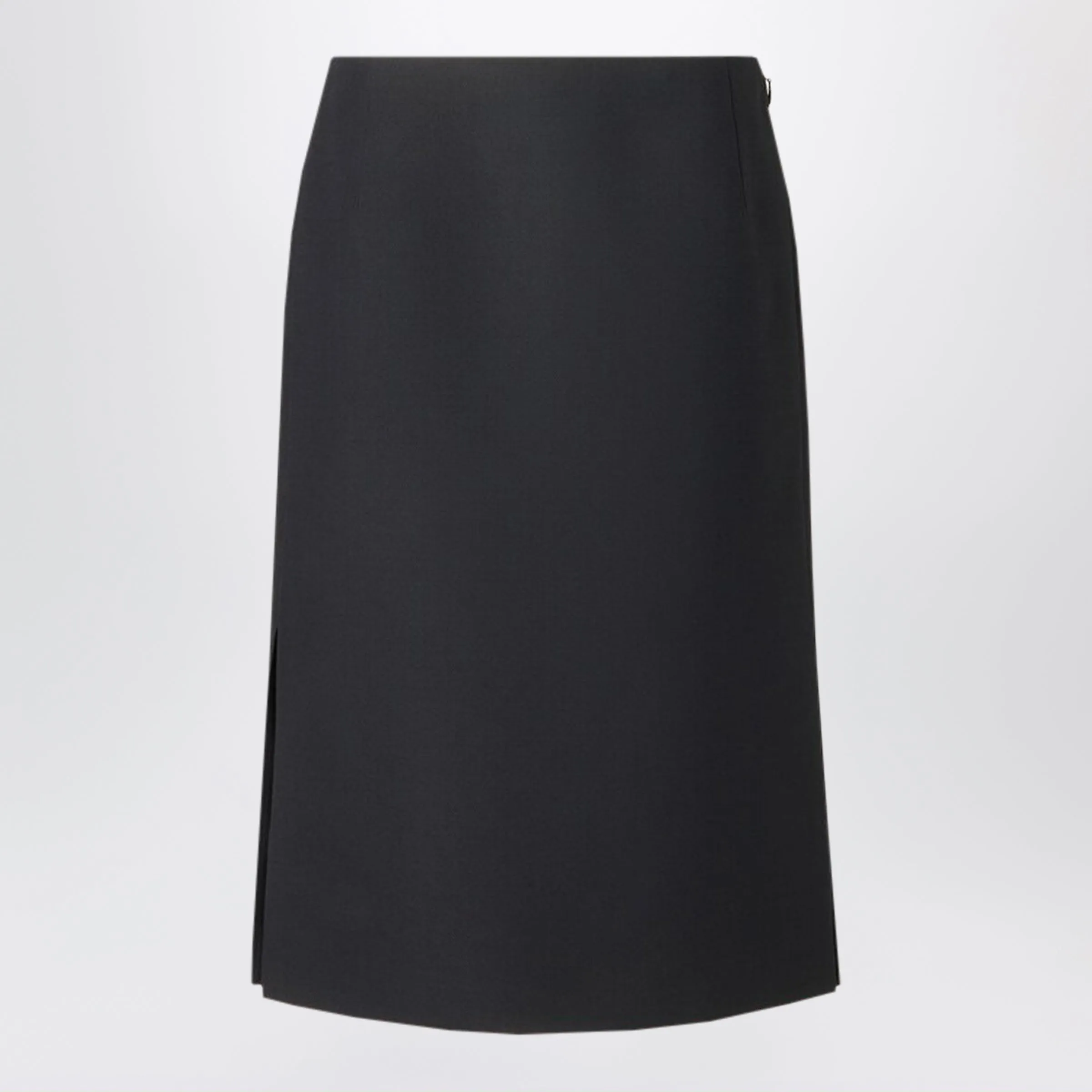 Black Silk And Wool Skirt sold by Wanan Luxury