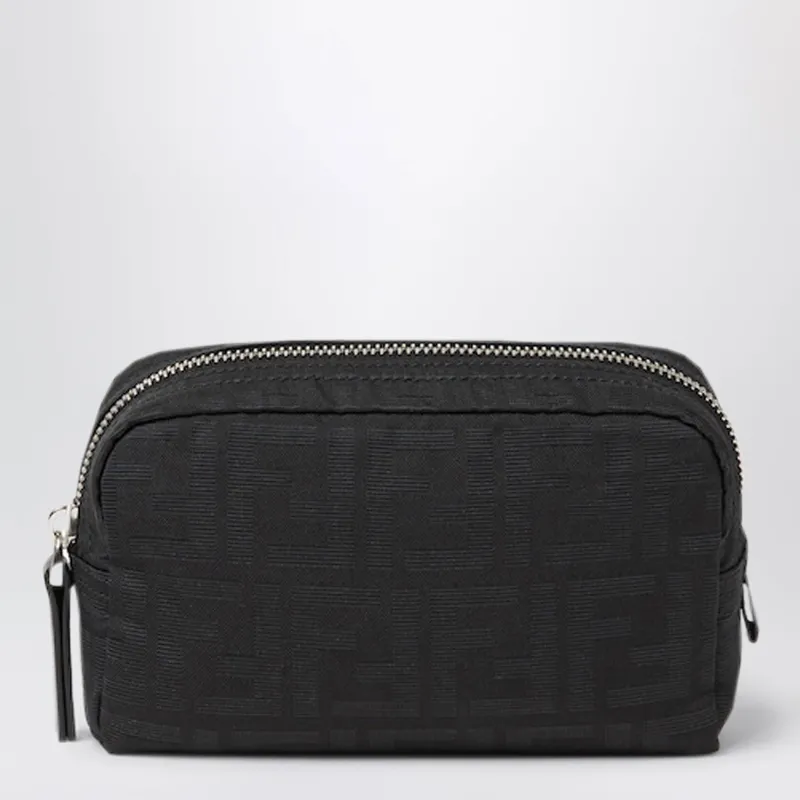Black Superlight Ff Zucca Fabric Small Toiletry Case made by Fendi