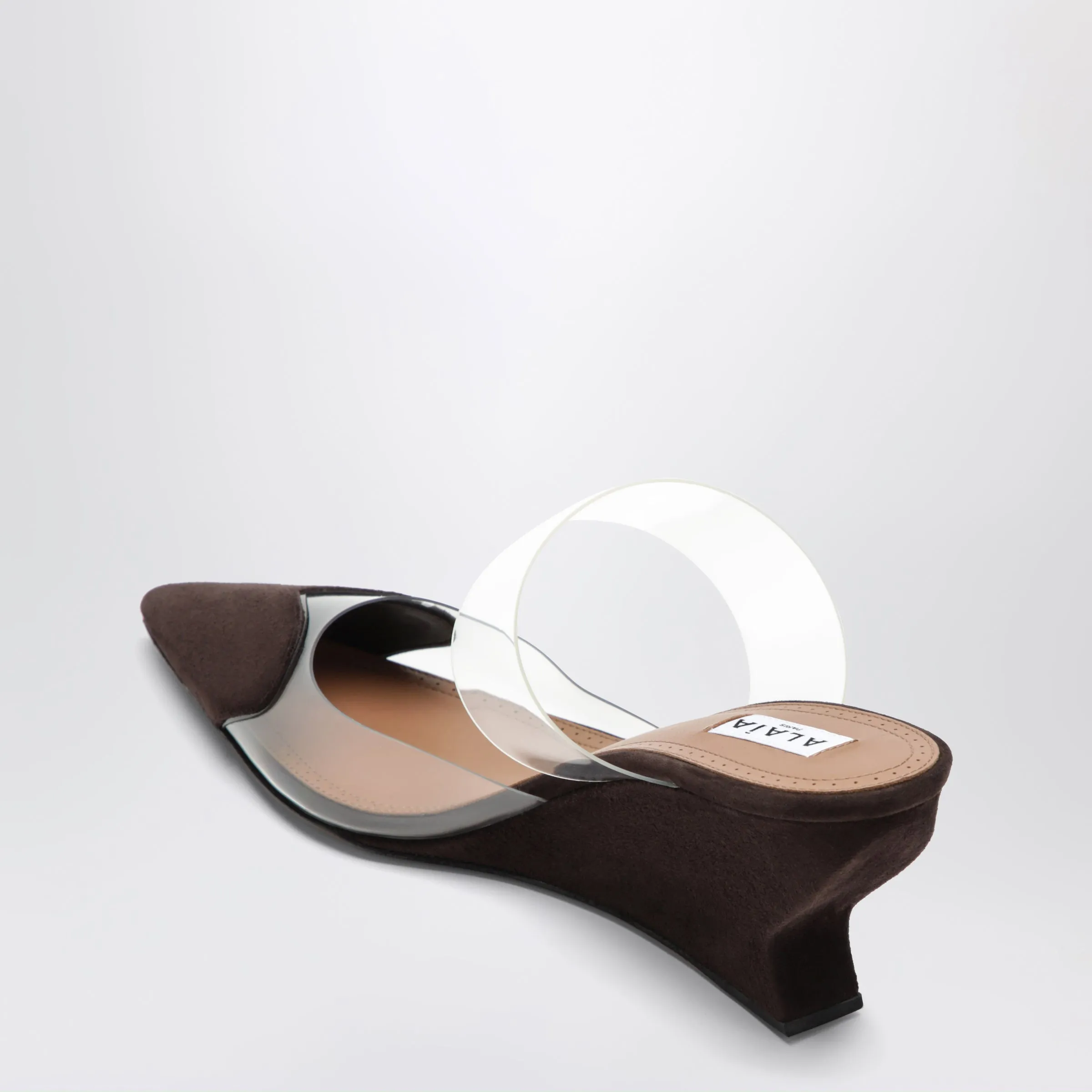 Heart 60 Brown Leather Wedge Mules sold by Wanan Luxury product image thumbnail 2