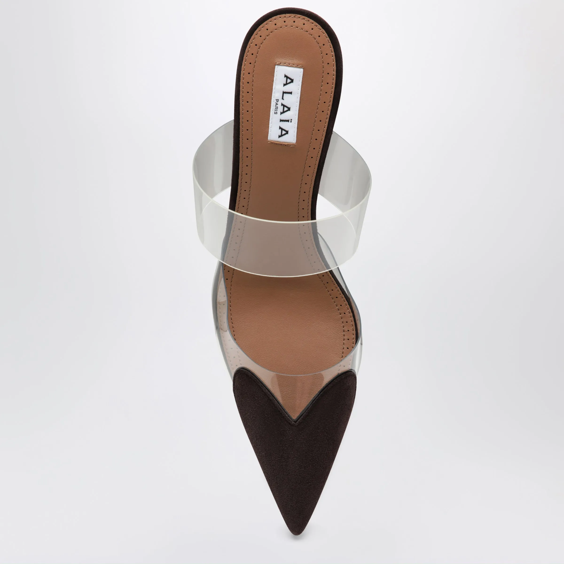 Heart 60 Brown Leather Wedge Mules sold by Wanan Luxury product image thumbnail 3