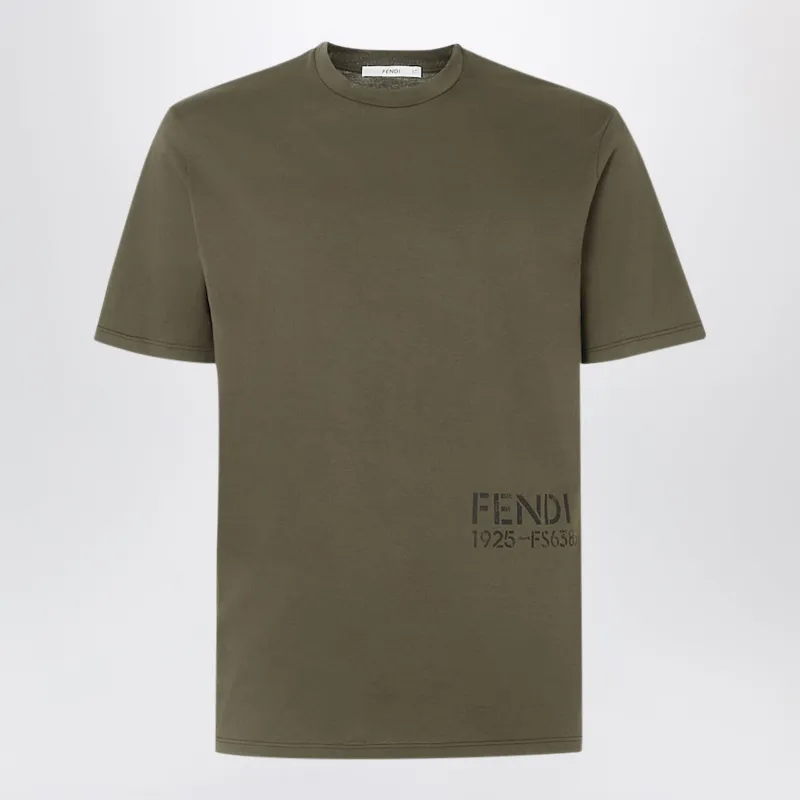 Green Cotton T-Shirt made by Fendi