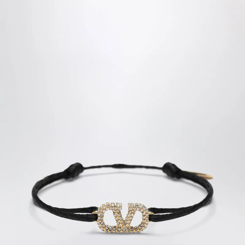 Adjustable V Logo Signature Bracelet With Crystals made by Valentino Garavani