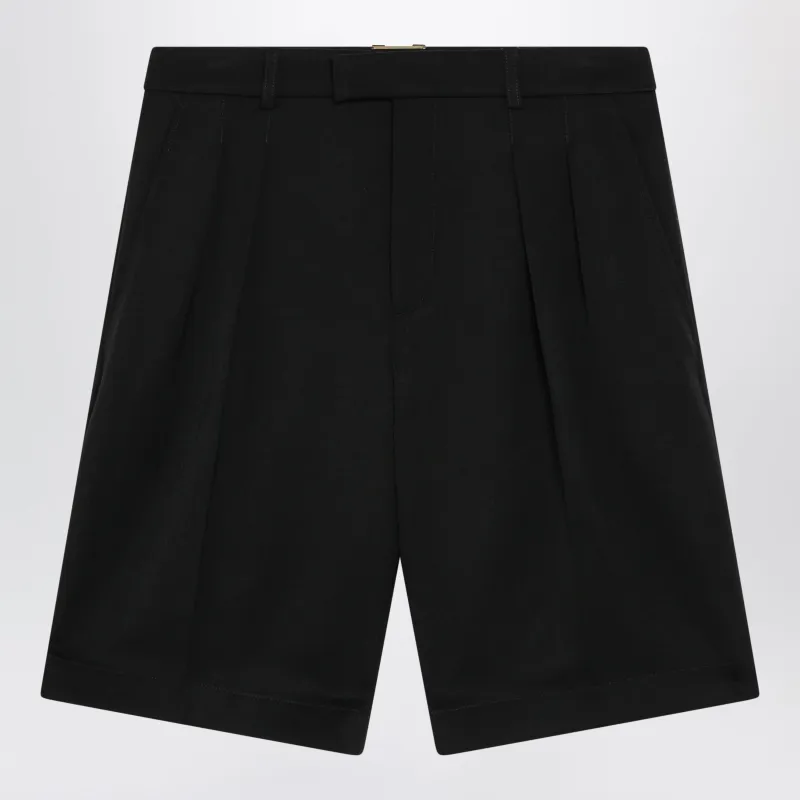 Tailored Black Wool Bermuda Shorts made by Yves Saint Laurent