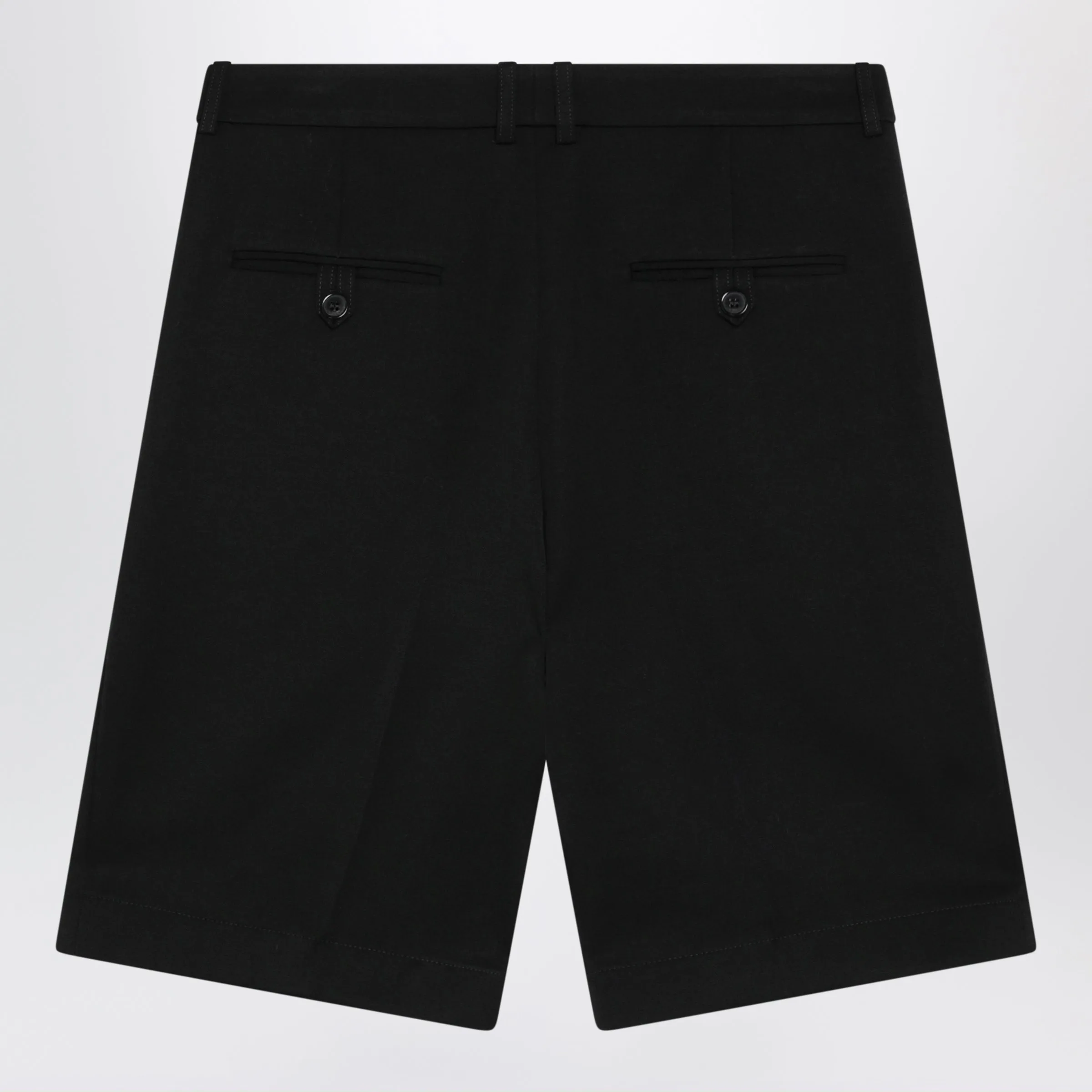 Tailored Black Wool Bermuda Shorts sold by Wanan Luxury product image thumbnail 2