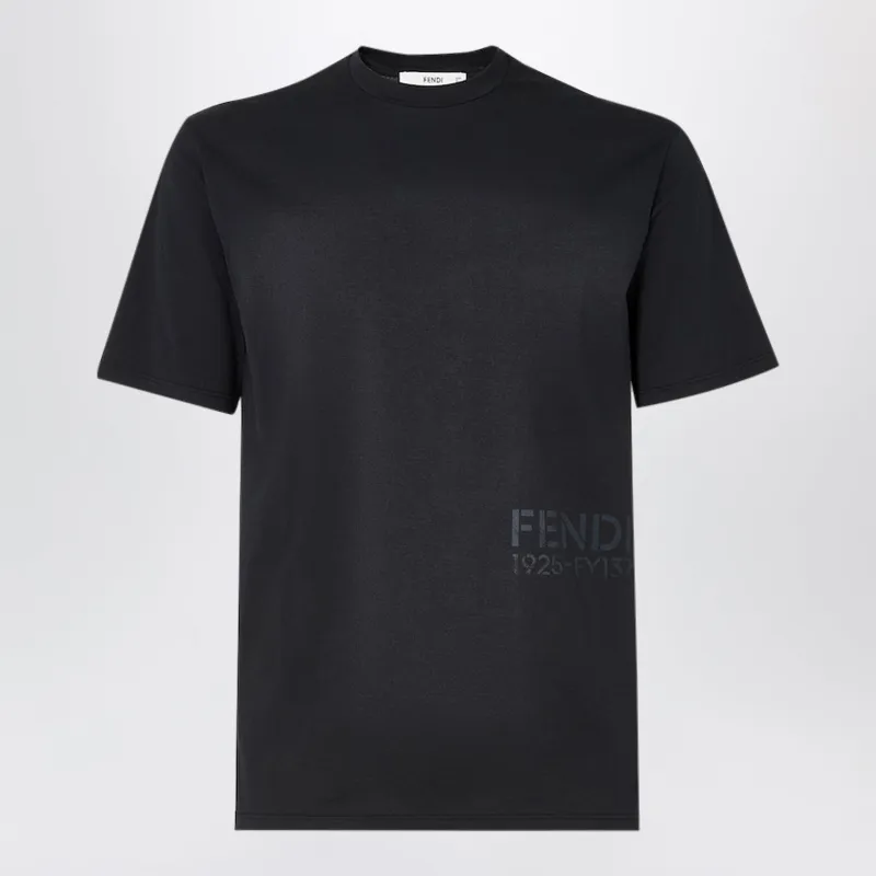 Black Cotton T-Shirt made by Fendi
