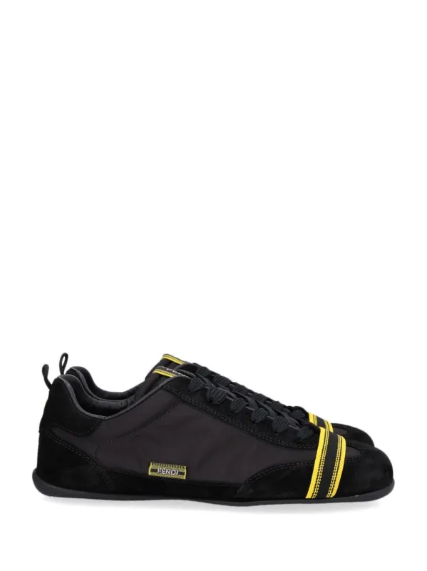Sneaker Crosta+Nylon Sneakers Black made by Fendi