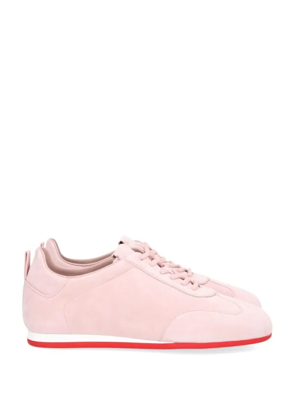 Eleonora Flex Flat Suede Retourne/Nappa Sneakers Rose made by Christian Louboutin