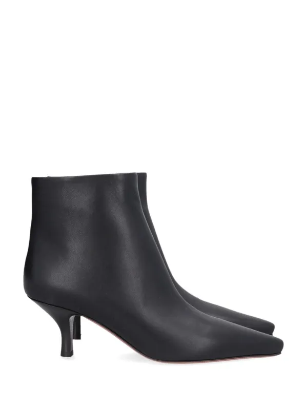 Rose Ankle Boot 60 Calf Leather Boots Black made by Paris Texas