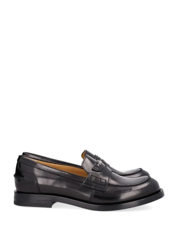 Loafer Vitello Abrasivato Scarpe Basse Black made by Fendi