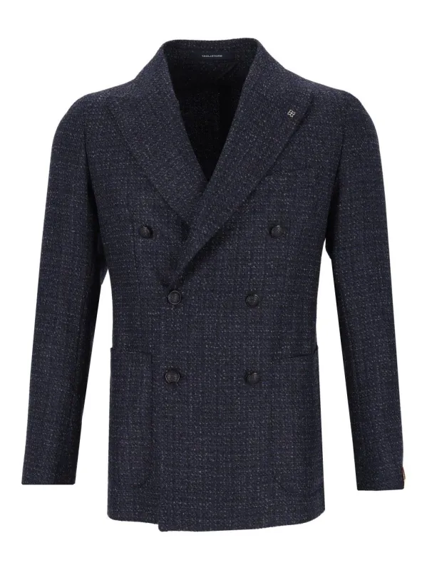Montecarlo D.Petto 86 Lana 14 Polies Jackets Blue made by Tagliatore