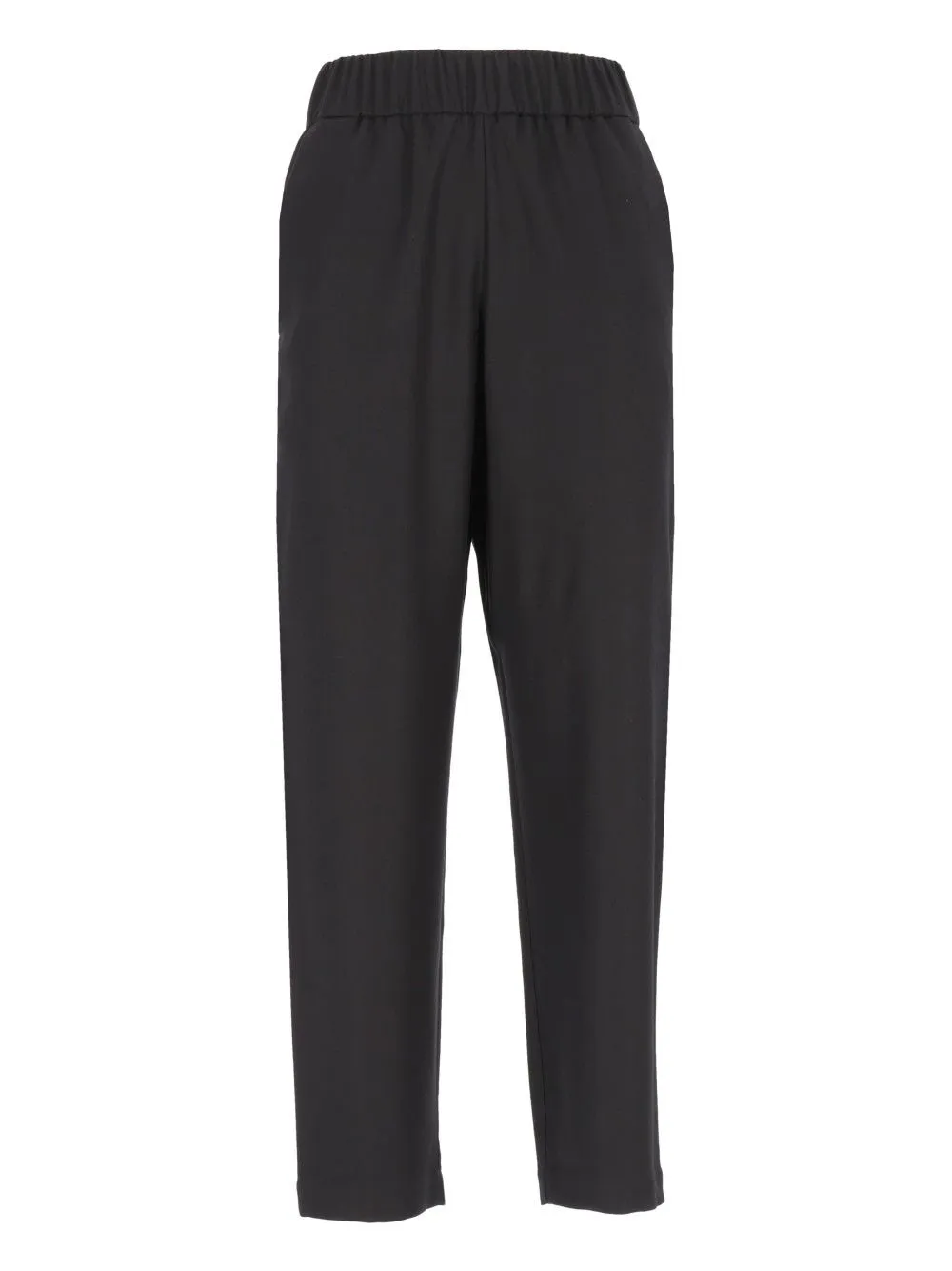 Pantalone Jole25 Flan 99 Lana 1 Elastan Trousers Black sold by Wanan Luxury